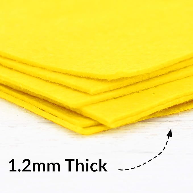 Threadart Yellow Premium Felt Sheets - Image 3