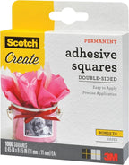 Scotch Adhesive Squares, Permanent Double-Sided Tape Squares - Image 2