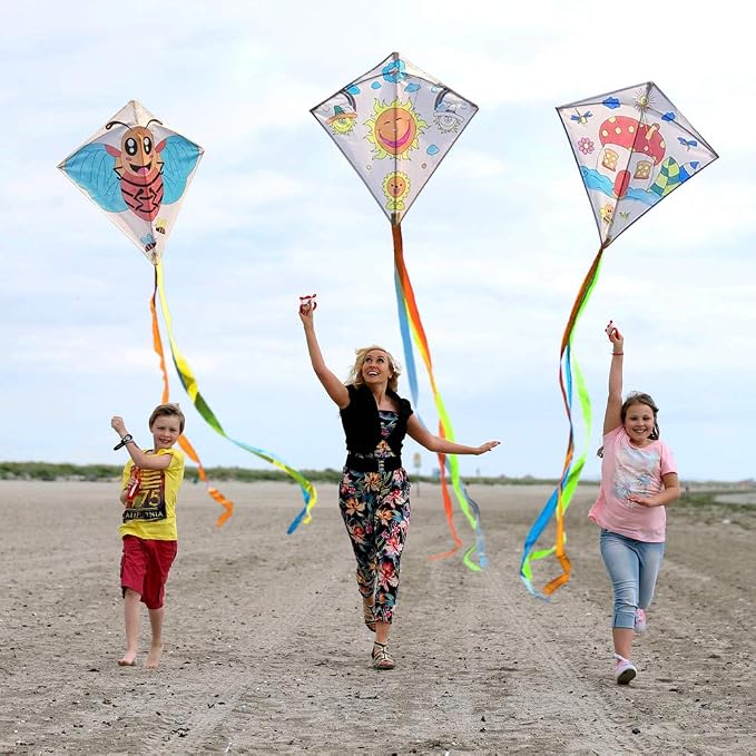 DIY Kites for Kids Kite Making Kit Bulk, Decorating Coloring Kite Party Pack - Image 5