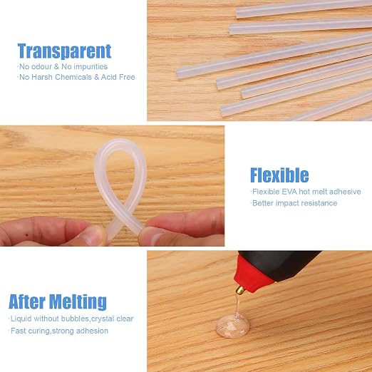 Parlora 10-Inch Extra Long Hot Melt Glue Sticks, Full Size 0.43" Diameter - Image 2