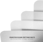 Fotouzy Plastic Cutting Board Set of 7, Frosted Clear Flexible Cutting Mats - Image 5