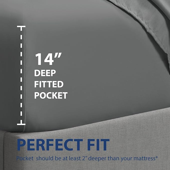 Cathay Home Full Fitted Sheet - Image 3