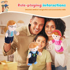 6 Pcs Family Hand Puppets 12 Inch Grandparents, Mom & Dad, Brother & Sister - Image 5