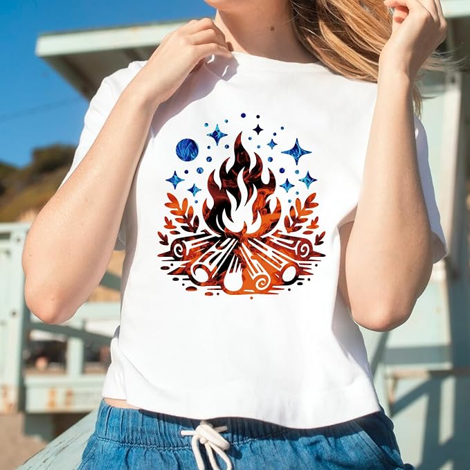 Tintnut Orange Black Flame Heat Transfer Vinyl, stretch washable, suitable - Image 5