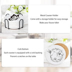 6 Absorbent Ceramic Tiles with Cork Base, Paint Your Own Butterfly Coaster | - Image 6