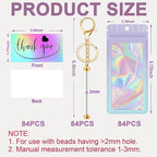 42/84/126 Pcs Beadable Keychain Bars Bulk Blank DIY Beaded Keychain Making - Image 2