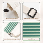 Green Striped Mahjong Mat Bag - Image 3