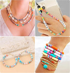 Dowsabel 15000 Pcs Clay Beads Bracelet Making Kit, 4 Boxes 72 Colors Friendship - Image 4