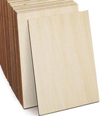 Basswood Sheets, 30 Pack Unfinished Wood, Rectangle Thin Plywood Wood Sheets by SIWUCHYE