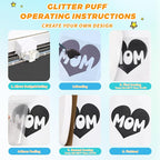Glitter Puff Heat Transfer Vinyl, 12in X 5ft Iron on | 3D Puff, Wash No Fade - Image 2