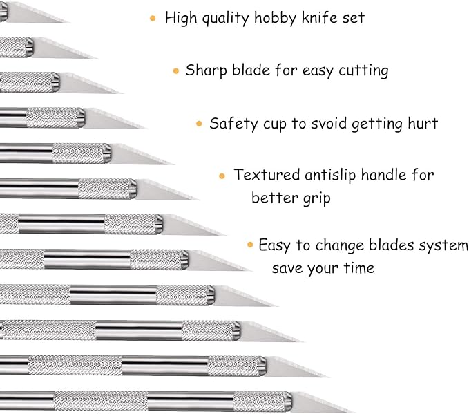 15 Pack Exacto Knife Set, Hobby Knife, Back to School Supplies Craft Knifes Kit - Image 3