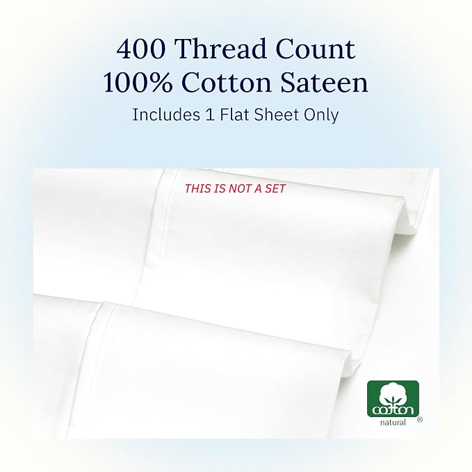California Design Den Queen Flat Sheet Only - Image 5