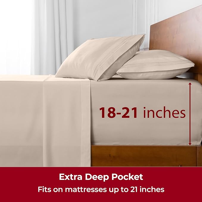 Mellanni Extra Deep King Sheets - Image 6