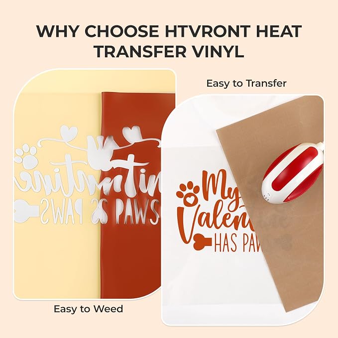 HTVRONT Orange Heat Transfer Vinyl, 13 Pack, Compatible - Image 2