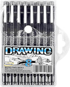 Muchcute Micro Fineliner Drawing Art Pens: 8 Black Fine Line Waterproof Ink Set - Image 8