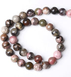 6mm 60pcs Natural Black Lace Rhodonite Beads Healing Power Stones Round Loose - Image 5