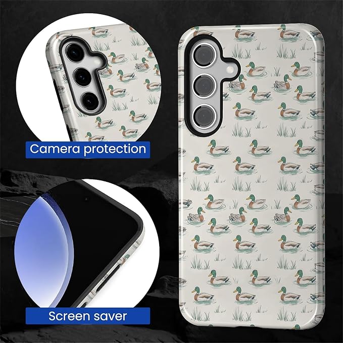 for Samsung Galaxy S24 Plus Case, Cute Duck Pattern Glossy 2 in 1 Shockproof - Image 6