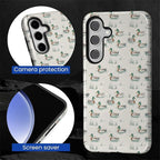 for Samsung Galaxy S25 Case, Cute Duck Pattern Glossy 2 in 1 Shockproof Bumper - Image 6