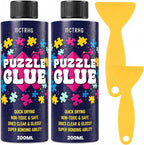 Jigsaw Puzzle Glue Clear, with Two Applicators, Easily Preserves Finished by MCTRHG