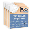 Duco White Cast Acrylic Sheets 1/8" Thick 24" x 48" by DucoPlasticsSupply