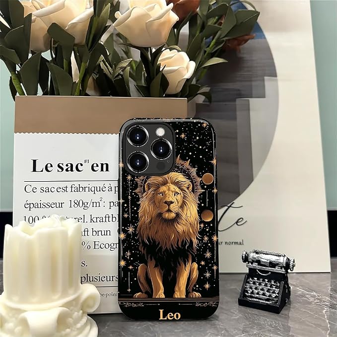ZHEGAILIAN Case for iPhone 15 Pro, Galaxy Lion Gold Durable Shockproof Silicone - Image 7