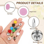 uxcell 150Pcs Upholstery Tacks, 11mmx17mm Flat Head Thumb Tack Decorative - Image 3