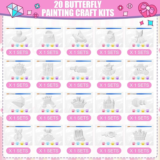 JellyArch 20 Set Princess DIY Painting Kit Ceramic to Paint Your Own Princess - Image 3