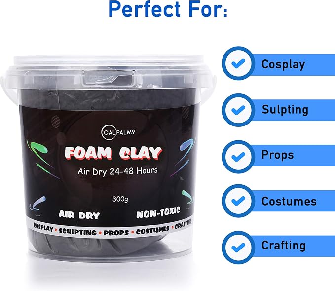 CALPALMY Moldable Foam Clay - 300g High Density Air Dry Clay Perfect - Image 2