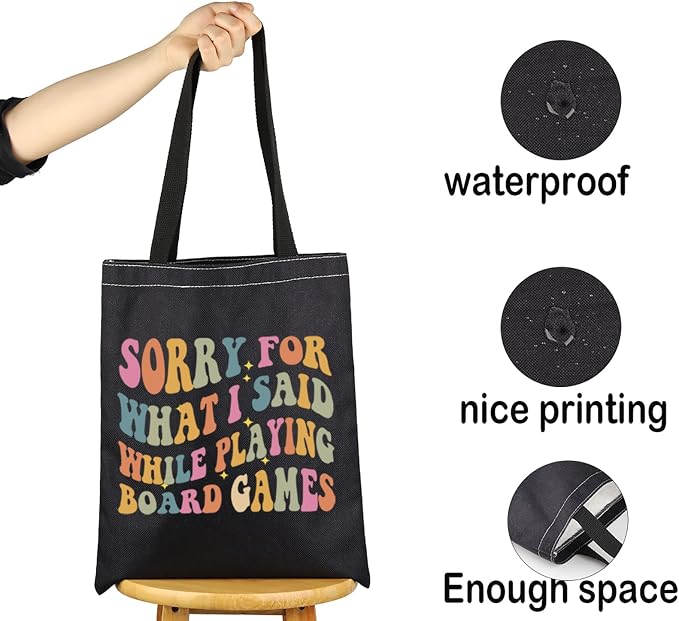 JXGZSO Board Games Tote Bag Board Game Gift Game Night Shoulder Bag Board Games - Image 4