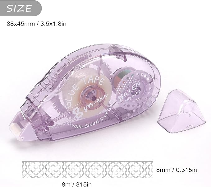 Tamaki 4 Pack Scrapbook Tape, Double Sided Tape Roller, Photo Tape | Double - Image 2