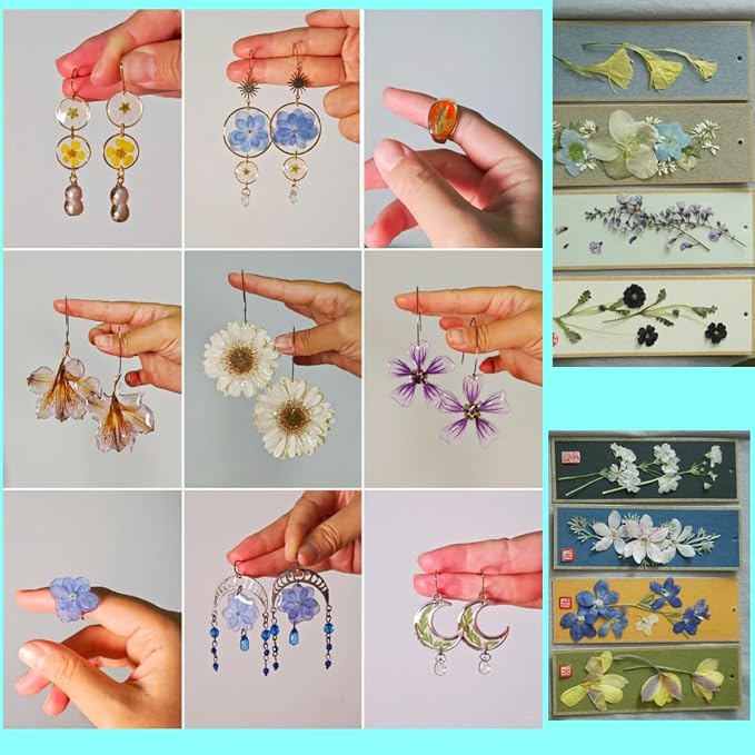 80Pcs Pressed Flowers, Nail Art, Scrapbooking, Candle Holder, Jewelry Making - Image 4