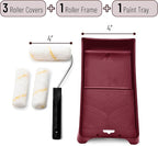Bates- Paint Tray Set, Paint Roller Kit, 4 Inch Roller Kit, Small Roller Brush - Image 2