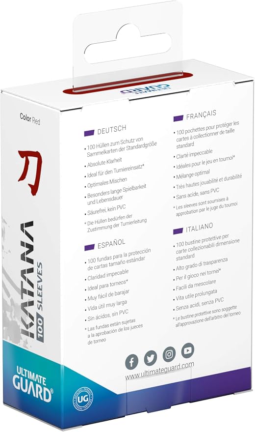 Ultimate Guard Katana Card Sleeves: 100 Standard Size TCG Sleeves, 66 x 91mm - Image 4
