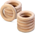 FoDau770 10pcs Natural Beech Wooden Rings, Unfinished Solid Wood Rings Heavy by FoDau770