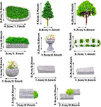 Cayway 53 PCS Fairy Garden Accessories Outdoor, Mini Model Tree Lawn House - Image 2