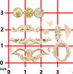 Art Mold for Polyclay Air Dry Clay Plaster, Wreath and Frame - Image 4