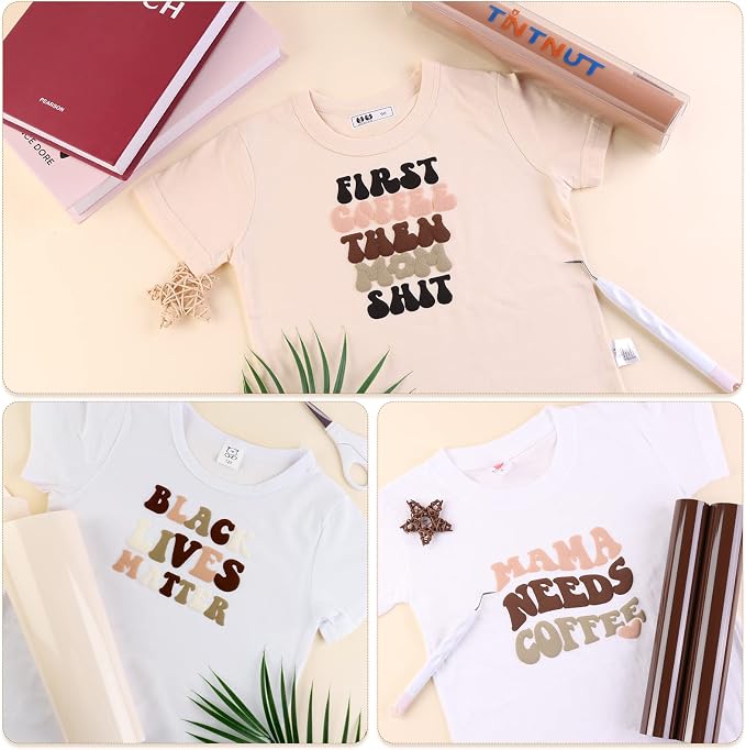 Tintnut Skin Tone Puff Heat Transfer Vinyl, easy cut & weed, stretch washable - Image 3