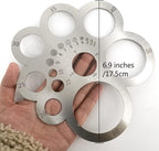 Round Leather Cutting Tool Corner Cutter Circle Drawing Template | Stainless - Image 6