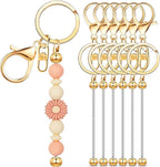 6 Pcs Beadable Keychain Bars Bulk by Sugiury