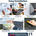 One Way Window Privacy Film Reflective Mirror Home Window Tint, Daytime Privacy - Image 6