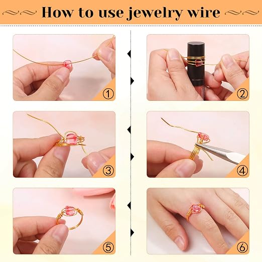 22 Gauge Jewelry Wire, Anezus Rose Gold Craft Wire Tarnish Resistant Copper - Image 5
