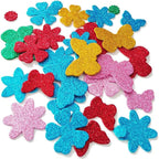Glitter Foam Flower and Butterfly Shapes Stickers, Self-Adhesive Stickers Kid's - Image 7