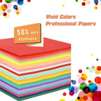 BUBU Origami Paper 500 Sheets 6x6 Inch Square with20 Vivid Colors - Image 3