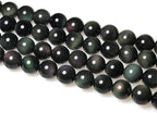 MJDCB Rare Collection Natural Stone Beads Rainbow Obsidian Round Loose Beads - Image 5