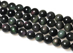 MJDCB Rare Collection Natural Stone Beads Rainbow Obsidian Round Loose Beads - Image 5