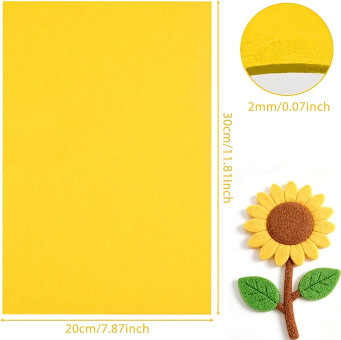 NEBURORA 12 Pcs 2mm Thick Stiff Felt Sheets - Image 6