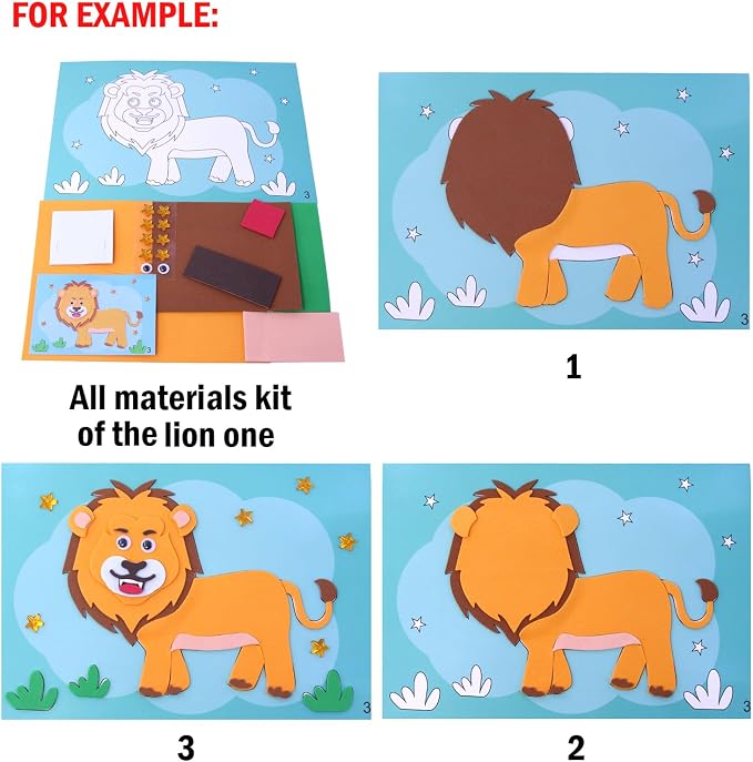 3D EVA Foam Stickers for Toddlers 12PCS Sticky Foam DIY Craft Preschool Art - Image 3