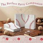 24 Pack Baseball Party Favor Bags, Baseball Gift Bags - Image 3