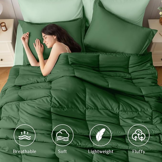 JOLLYVOGUE California King Comforter Set, Ultra-Soft Bed in a Bag 7 Pieces - Image 2