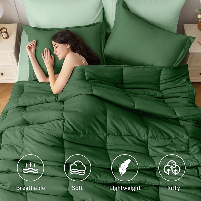 JOLLYVOGUE Queen Comforter Set, Ultra-Soft Bed in a Bag Queen Size 7 Pieces - Image 2